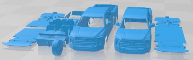 toyota tundra 2022 printable car automotive slot scalextric tamiya rc miniz hobby micro 3D print model - Mito3D