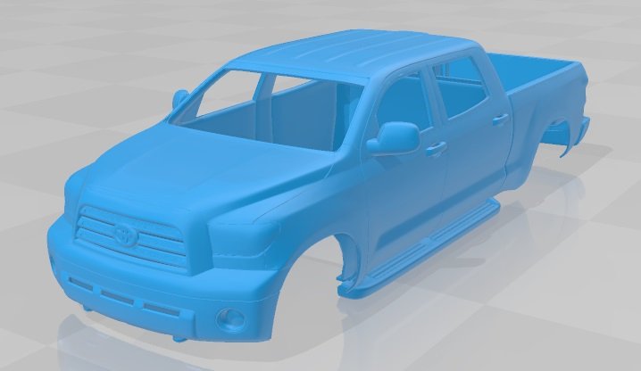 toyota tundra printable body truck 3d print model in automotive 3dexport slot scalextric tamiya rc hobby 1-10 1-24 1-32 3D print model - Mito3D