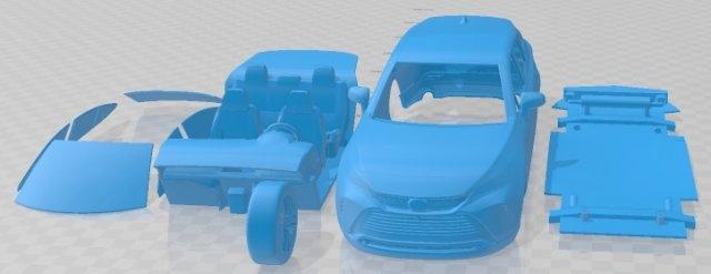 Toyota gewinnen 2021 druckbar Wagen Automobil Slot scalextric tamiya rc miniz Hobby Mikro 3d print model - Mito3D