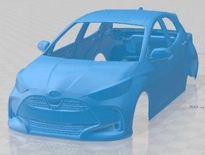 toyota yaris 2020 imprimible cuerpo coche vehiculo 3d impresión modelo in automotor 3dexport espacio scalextric tamiya rc miniz pasatiempo micro 3d print model - Mito3D