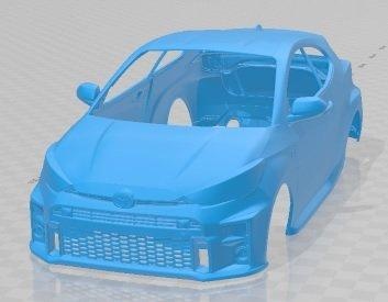 toyota yaris gr 2020 imprimível corpo carro 3d impressão modelo in automotivo 3dexport fenda escalextrico tamiya rc miniz passatempo micro 3d print model - Mito3D