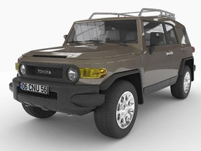 toyotafjcruiser 3d modèle in suv 3dexport roue pneu voiture auto véhicule ruber riz 3d print model - Mito3D