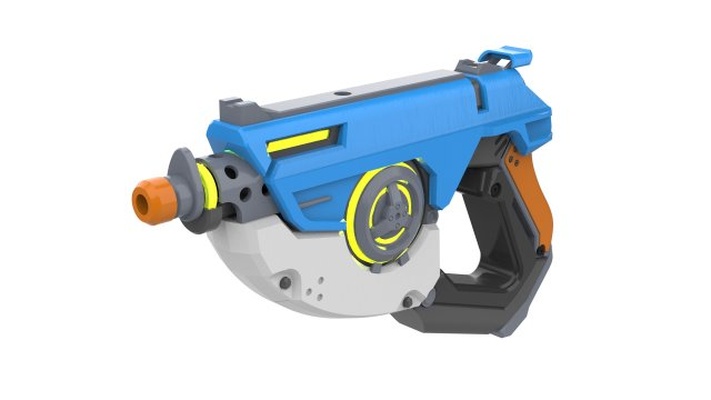tracer blaster mach t skin - overwatch printable stl obj cad bundle commercial 3d print model in toys 3dexport toy craft diy cannon cosplay video game pulse pistol prop step weapon 3d print model - Mito3D