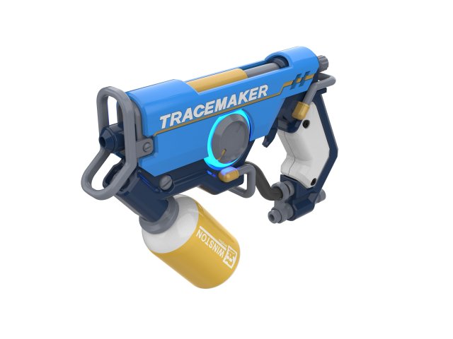tracer graffiti skin blaster - overwatch printable stl files toys 3d digital toy craft diy hobby cannon cosplay video game pulse pistol 3D print model - Mito3D