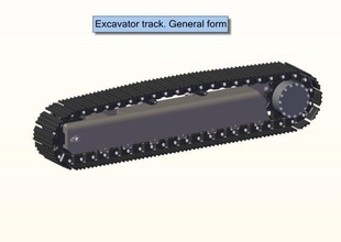 track excavator 3dprint 3dmodel printing caterpillar 3d print model - Mito3D