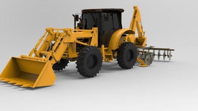 tracteur 3d modèle in lourd équipement 3dexport ranch tracteurs technique véhicules 3d print model - Mito3D