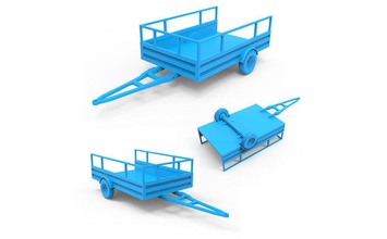 trailer il veicolo auto automobile camion la cabina rc ruota pneumatico trattore stampabile terra industriale pesante 3d print model - Mito3D