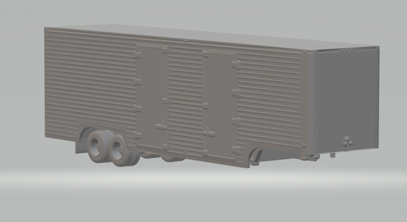 remolque caja años 70 vehículo fundido presión tragamonedas ruedas calientes miniaturas espacio impresión impreso caliente 3d print model - Mito3D