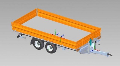 trailer tsk100 trailers vehicles agriculture 3d print model - Mito3D