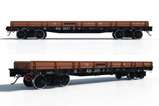 train car platform 13-4012 universal cargo railroad mode 3d vray 3d print model - Mito3D