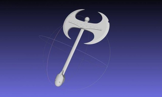 train dragon astrid battle axe printable assembly replica cosplay costume weapon movie animation how-to-train-your-dragon fantasy battle-axe 3d print model - Mito3D