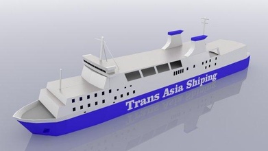 trans asia 9 ship free 3d model in transport 3dexport shipping boat vessels ferry ferryboat ferry-class 3d print model - Mito3D