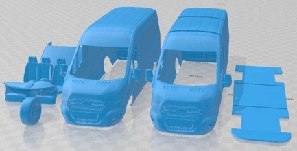 transit l4h3 trend 2021 printable van slot scalextric tamiya rc miniz hobby micro 3d print model - Mito3D