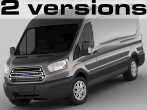 transit maxi van 2014 3d model in minivan 3dexport panel car cargo geramny american delivery high short long regular lwb swb 2015 2016 v-ray 3d print model - Mito3D