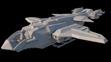 transport ship k01 plane aircraft flight sci-fi future vehicle 3d print model - Mito3D