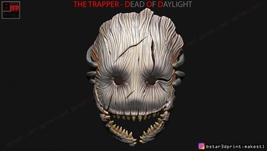 trapper mask dead daylight - horror 3d print model cosplay costumes head oni japanese hannya devil halloween huntress terrible toys face art 3d print model - Mito3D