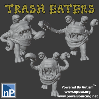 trash eaters - otyughs game accessories dnd dungeons dragons monster creature rpg miniatures pathfinder 3d print model - Mito3D