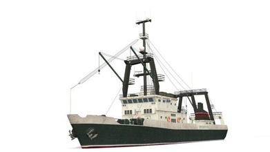 trawler 3d model in ticari 3dexport balık tutma tekne sanayi 3d print model - Mito3D