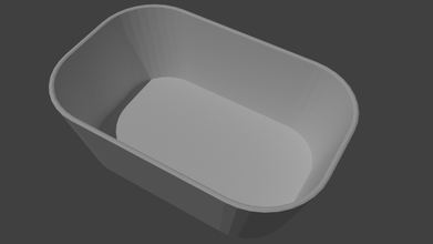 vassoio monouso plastica tary contenitore Accessori cucina 3dprint 3dmodel economia ecologico frutta 3d print model - Mito3D
