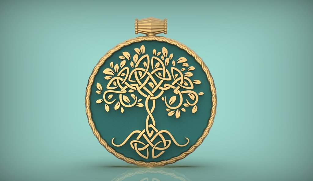 tree of life vol2 3d print model in pendants 3dexport pretty token band bangle bracelet suspension pendent pendant kylon buda nature lifestyle amulet jewel jewelry necklace 3D print model - Mito3D