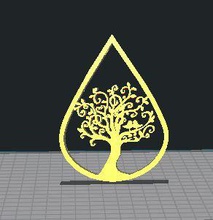 albero pendente ciondolo 3d print model - Mito3D