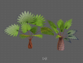 arboles dibujos animados v10 árbol hoja planta maceta maletero naturaleza lowpoly bosque madera ladrar arbusto planetree raíz juego animación ambiente vegetación paisaje palma 3d print model - Mito3D