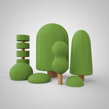 trees wood figurine art design nature toy toys 3d print model - Mito3D