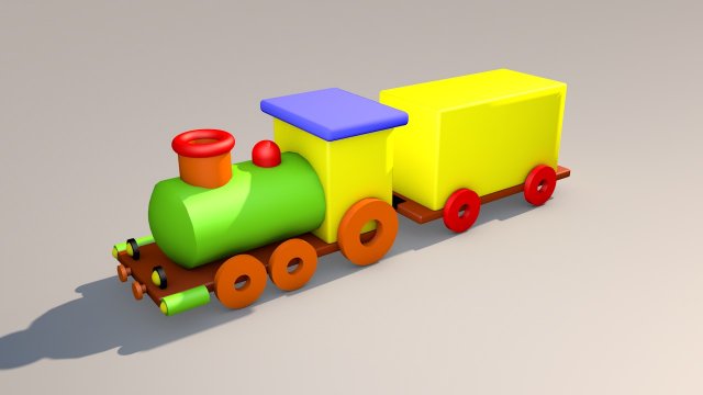 tren animado 3d modelo in trem 3dexport tendência carro 3D print model - Mito3D