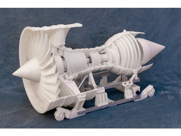 trent 900 jet engine assembly engineering education hobby plane 3D print model - Mito3D