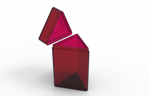 triangle container 3d print model in accessories 3dexport vase pot case firemaple storage box 3d print model - Mito3D