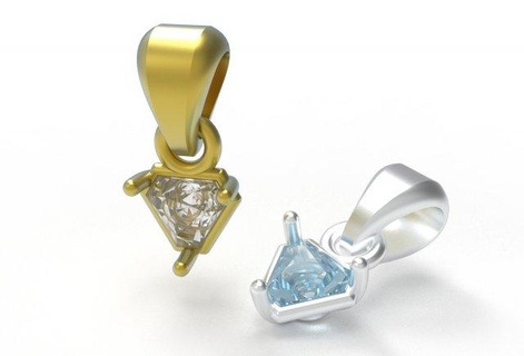 üçgen kolye 5mm 3d Yazdır model Aşk süsler sembol sevgili hediye kadınsı juhannproduct taş mücevher moda takı 3d print model - Mito3D