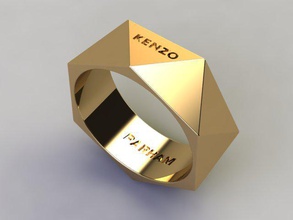 triangolo anello gemma argento oro orecchino ciondolo la medaglia i gioielli 3d print model - Mito3D