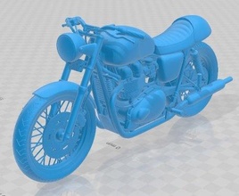 triunfo Bonneville cafetería corredor imprimible motocicleta pasatiempo micro escala bicicleta moto 3d print model - Mito3D