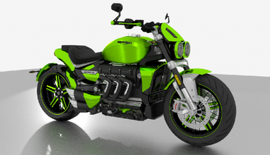 triumph rocket 3r 2020 custom motorcycle blender 3d print model - Mito3D