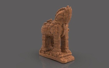 trojan troia horse 3d print model in sculpture 3dexport statue icon sculpt 3d print model - Mito3D