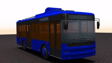 trolleybus bogdan t60111 - version 3d model in bus 3dexport vehicle trolley ua ukr ukraine city public transport t601 poly 3d print model - Mito3D
