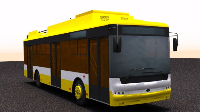 trolebús bogdan t70117 3d modelo in autobús 3dexport vehículo carretilla ua ukr ucrania ciudad público transporte t701 3D print model - Mito3D