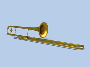 trombone 3d model in brass 3dexport horn musical instrument band music orchestra ensemble trumpet woodwind wind play perform jazz 3d print model - Mito3D