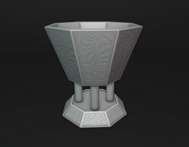 trofeo conformado florero decoración flores flower pot plantador tarro maceta jarra botella envase taza urna lanzador vasija ánfora cinerario cuenco buque planta jardín 3D print model - Mito3D