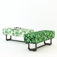 tropical bench tb1 seater scandinavian scandinavianstyle pipe cafetaria cafe 3d print model - Mito3D