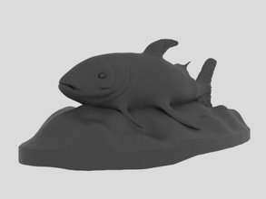trota pesce animale vita marina selvaggio fauna selvatica 3dprinter 3dprinted 3d print model - Mito3D