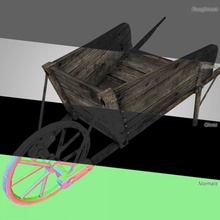 camion jardin ordures champ bois wagon antique ancien brouette rétro rail outil chariot poubelle gaspillage Ménage 3d print model - Mito3D