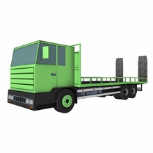 truck platform trailer shipment lorry logistics delivery freight electronics silhouette package shipping transport vehicle car 3d print model - Mito3D