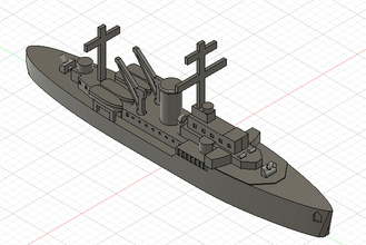 tsingtau - torpedo boat floating base 3d print model in board games 3dexport wargame ship ww2 worldwar2 germany warship floatbase toys printable 3d print model - Mito3D