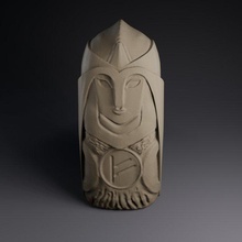 freija totem discours vikinga nordique celta escultura culturel 3d print model - Mito3D