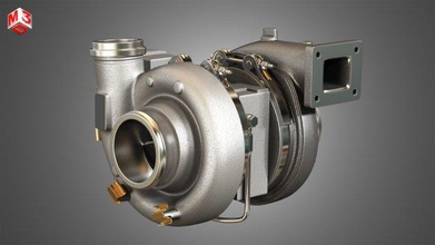 turbocharger - diesel engine 3d model in heavy equipment 3dexport 4cylinder 6cylinder vehicle paccar detroit volvo cummins caterpillar turbo charger 3d print model - Mito3D
