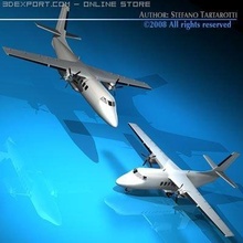 turboprop twin engine plane airplane civilian commercial passenger medium range 3d print model - Mito3D