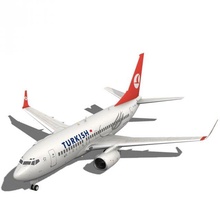 turkish airlines boeing 737700w 737-700 737-700w 737 aeroplane flight plane airline airport aviation fly machine wing 3d print model - Mito3D