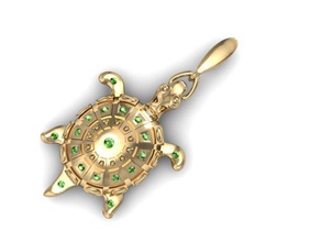 tartaruga pendente da jóia pulseira diamante o engajamento ouro jóias colar pingente pingentes rhino rino safira de prata sterling casamento 3d print model - Mito3D