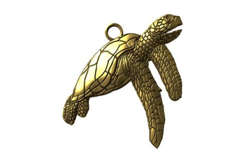 tortue pendentif Marin mer océan bijoux mode animal 3d print model - Mito3D